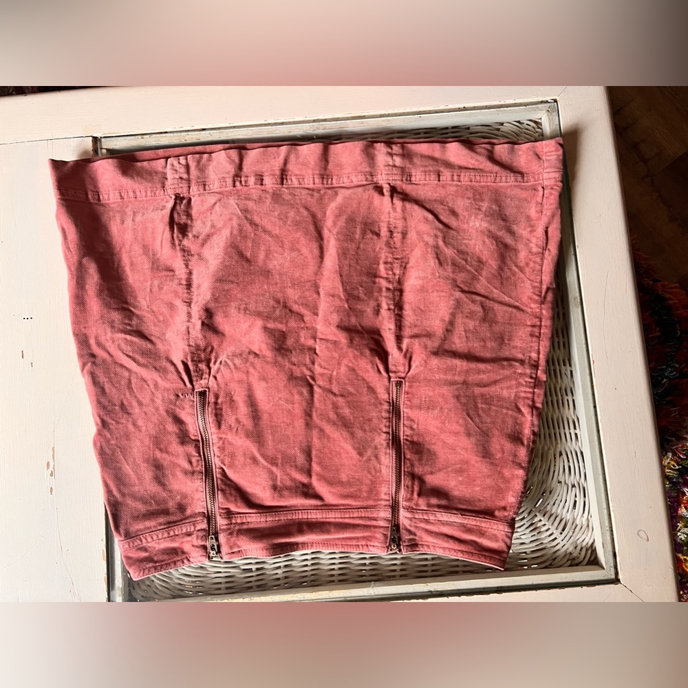 Pink Madewell skirt size 6 good condition double zipper on the front